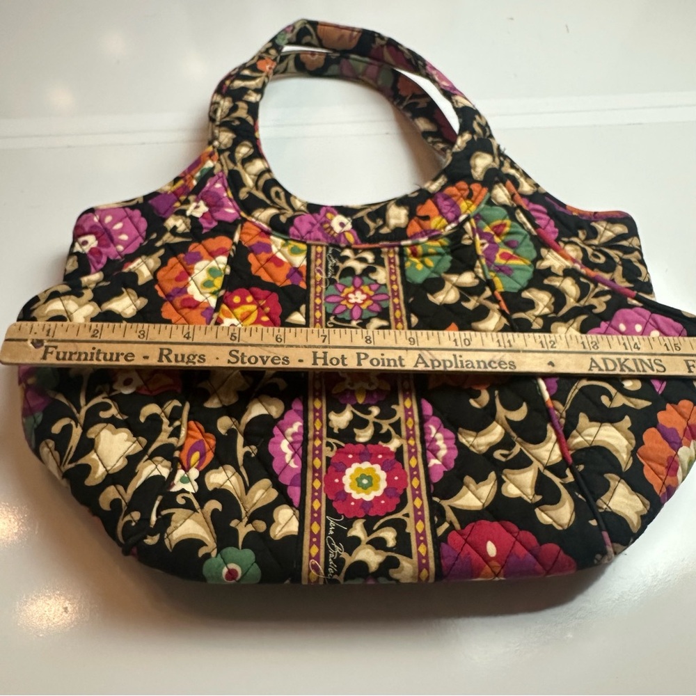 Vera Bradley Black and Multicolor Floral Shoulder Bag - Picture 6 of 9
